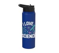 Átomo microscopio de ADN I Love Science Stainless Steel Insulated Water Bottle