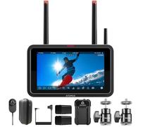 Atomos Ninja TX - Monitor de nube de cámara de 5.2 pulgadas, pantalla táctil profesional de resolución HDR con kit de alimentación universal y soporte de zapata de cámara de aleación de aluminio de 1