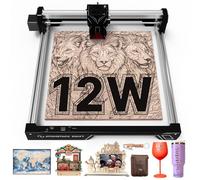 ATOMSTACK 12 W Máquina de Grabado Láser Swift 12 W Cortadora Láser Serie Superficie de Grabado 0,01 mm 300 × 300 mm Cortadora Láser de Alta Precisión Soporte Técnico Tiable (Negro, Swift 12W)