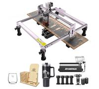 ATOMSTACK A 5Pro 40W Grabadora láser con rodillo rotatorio R3 Pro, grabado láser de potencia de 5,5 W, cortador láser de enfoque de 0,2 mm² para madera contrachapada, acrílico, papel, cuero