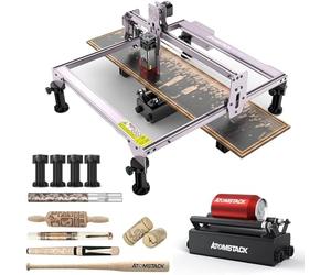 ATOMSTACK A5 Pro Máquina de grabado láser con rodillo rotativo láser R3, máquina de corte láser de 40 W, punto comprimido, Grabador láser DIY para madera, metal, acrílico