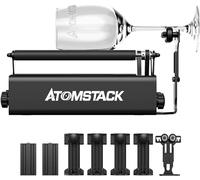 ATOMSTACK - Elevador giratorio R3 Pro de 360 grados para grabado láser de objetos cilíndricos de diferentes tamaños, latas para cortadoras láser y máquinas de grabado