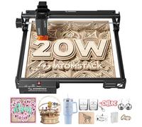 ATOMSTACK Grabador láser de 20 W, cortador láser A20 PRO V2, máquina de grabado láser de alta precisión para regalos personalizados, tarjetas de visita, madera, metal, acrílico, cuero (negro)