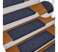 ATOMSTACK MAKER Alfombrillas autoadhesivas para escalones, color azul, 65 x 21 cm, 15 unidades, antideslizantes y reducen el ruido, de 100 % polipropileno, para escaleras de madera, hormigón y