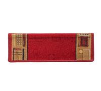 ATOMSTACK MAKER Alfombrillas autoadhesivas para escalones, color rojo, juego de 5 unidades (65 x 21 x 4 cm), antideslizantes e insonorizadas de 100% poliamida, protección para escaleras, para