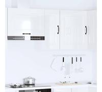 ATOMSTACK MAKER Armario colgante de cocina Kalmar blanco brillante, 30 x 31 x 60 cm, armario de pared de madera con mucho espacio para platos, ollas y cuencos, moderno, fácil de limpiar y de montar de