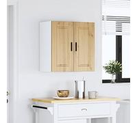 ATOMSTACK MAKER Armario colgante de cocina Porto, 60 x 31 x 60 cm, madera de roble Artisan, montado en la pared, con mucho espacio de almacenamiento para platos, ollas y utensilios de cocina, soporta