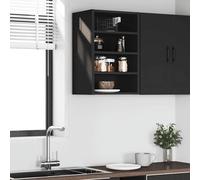 ATOMSTACK MAKER Armario colgante negro de cocina de madera (40 x 29,5 x 60 cm), capacidad de carga de 90 kg, para platos, ollas/cuencos, montaje con instrucciones (idioma español no garantizado)