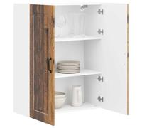 ATOMSTACK MAKER Armario de cocina con aspecto de madera envejecida, 80 x 31 x 100 cm, armario de pared con gran espacio de almacenamiento para cocina, diseño moderno, fácil montaje, soporta hasta 60