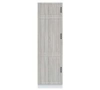 ATOMSTACK MAKER Armario de cocina Lucca 60 x 57 x 207 cm, gris Sonoma, madera con patas ajustables, armario colgante de alta calidad para cocina moderna, capacidad de carga de 75 kg, 3 compartimentos