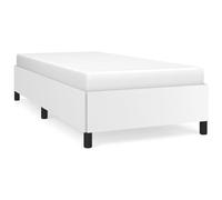 ATOMSTACK MAKER Cama Con Cabecero Blanco 100x200cm en Cuero Sintético de Alta Calidad, Estructura de Aglomerado y Listones de Contrachapado Integrados - Diseño Moderno y Minimalista para Dormitorio
