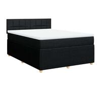 ATOMSTACK MAKER Cama con somier con colchón de muelles ensacados, 140 x 190 cm, transpirable y suave, incluye cojín de espuma extraíble, color negro, para un sueño reparador