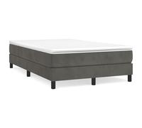 ATOMSTACK MAKER Cama con somier de 120 x 200 cm con colchón de muelles ensacados y sobrecolchón - Funda de terciopelo gris oscuro, dureza media, para dormir boca arriba y abajo, incluye estructura