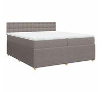ATOMSTACK MAKER Cama con somier de 200 x 200 cm con colchón de muelles ensacados y cojín transpirable, tela topo, estructura de madera de pino maciza, funda extraíble y lavable, para un sueño
