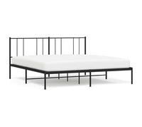 ATOMSTACK MAKER Cama de Hierro Negro Con Cabecero, Estructura Robusta 183x213 cm, Altura Bajo Cama 26 cm, Incluye Somier de Llamas, Ideal para Dormitorio Moderno o Clásico - Montaje Fácil