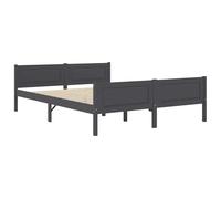 ATOMSTACK MAKER Cama de Madera Maciza de Pino, Color Gris, 206 x 126 x 63 cm, para Colchón 120x200 cm, Estructura Robusta Con Listones de Aglomerado, Ideal para Dormitorios Modernos y Minimalistas