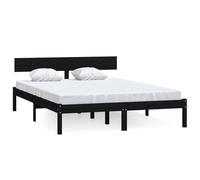 ATOMSTACK MAKER Cama de Madera Maciza Negra 120x200 cm, Armazón Con Somier Integrado de Pino Natural, Diseño Moderno y Elegante para Dormitorio - Montaje Fácil, Resistente y Duradero
