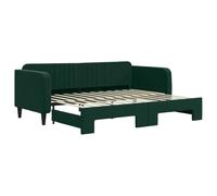 ATOMSTACK MAKER Cama Sofá Plegable 2-en-1 Verde Oscuro 90 x 200 cm, Con Tapizado en Terciopelo Suave y Estructura de Madera + Metal, Ideal para Salón o Dormitorio de Invitados (Montaje Requerido)
