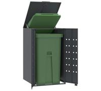 ATOMSTACK MAKER Contenedor individual antracita (69 x 79 x 117 cm) de acero con recubrimiento en polvo, discreto, resistente a la intemperie y con tapa de resorte de gas + cierre magnético para