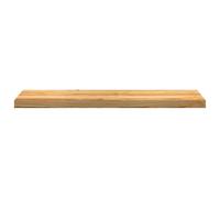 ATOMSTACK MAKER Escalones de madera maciza de roble (100 x 30 x 2 cm), lacado marrón claro, peldaños robustos y fáciles de limpiar para escaleras o alféizares de ventana, juego de 2, vetas naturales