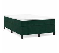 ATOMSTACK MAKER Estructura de cama con somier de 120 x 200 cm en color verde oscuro, aspecto de terciopelo, patas de madera resistente y listones de madera contrachapada para una óptima estabilidad