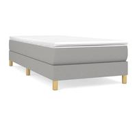ATOMSTACK MAKER Estructura de cama con somier, gris claro, 100 x 200 cm, marco de tela de 100% poliéster con estructura de madera estable, listones de madera contrachapada y patas de madera