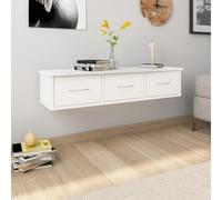 ATOMSTACK MAKER HOMELEN Estantería con cajones de pared blanca 88 x 26 x 18,5 cm de material de madera, armario para TV, mueble de TV, muebles de salón, mesa de televisión, armario para sala de estar