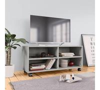 ATOMSTACK MAKER HOMELEN Mueble de TV con ruedas, color gris hormigón, 90 x 35 x 35 cm, material de madera, armario para TV, mueble de TV, mueble de salón, mesa de televisión, armario para sala de