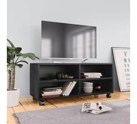 ATOMSTACK MAKER HOMELEN Mueble de TV con ruedas, color negro, 90 x 35 x 35 cm, material de madera, armario para TV, mueble de TV, muebles de salón, mesa de televisión, armario para sala de estar
