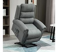 ATOMSTACK MAKER HOMELEN Sillón Relax Reclinable con Función Elevadora para Personas Mayores, Masaje Vibratorio + Calor, Control Remoto, Color Gris