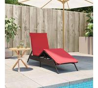 ATOMSTACK MAKER HOMELEN Tumbona de poliratán con respaldo ajustable y reposapiés, marrón, 200 cm, resistente a los rayos UV, resistente a la intemperie, para jardín, terraza, piscina y balcón