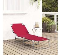 ATOMSTACK MAKER HOMELEN Tumbona plegable de poliéster con respaldo ajustable, color rojo, 188 x 57 x 86,5 cm, resistente a la intemperie, portátil y ahorra espacio, para jardín, terraza, balcón y