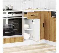 ATOMSTACK MAKER Mueble bajo de cocina Porto en roble Artisan, 30 x 46 x 81,5 cm, con cajón y patas ajustables en altura, material de madera, capacidad de carga de 60 kg, para cocina moderna