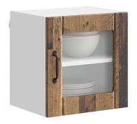 ATOMSTACK MAKER Mueble de cocina de madera envejecida, minimalista y ahorra espacio (40 x 31 x 40 cm), con puertas correderas, para ollas y utensilios de cocina, ideal para cocinas pequeñas