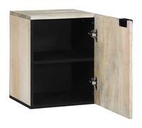 ATOMSTACK MAKER Mueble de lavabo para baño montado en la pared, madera y estructura de acero, color blanco, 38 x 33,5 x 48 cm, con 2 estantes y 1 puerta, ahorra espacio, duradero, moderno