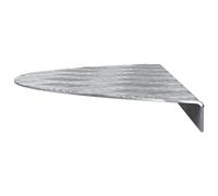 ATOMSTACK MAKER Peldaños de aluminio para escaleras de media luna (5 unidades), antideslizantes, plateados, 60 x 18 x 2,5 cm, de aluminio impermeable, ideal para interiores y exteriores