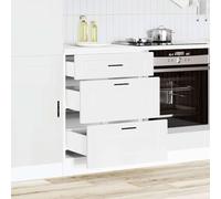 ATOMSTACK MAKER Porto - Mueble bajo de cocina (60 x 46 x 81,5 cm, con patas ajustables y cajón grande (capacidad de carga de 50 kg), color blanco brillante