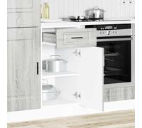 ATOMSTACK MAKER Porto - Mueble bajo para cocina, 40 x 46 x 81,5 cm, madera con patas ajustables, mucho espacio de almacenamiento y aspecto de madera vieja, para platos, ollas y vajillas