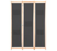 ATOMSTACK MAKER Separador de habitación de 3 piezas, color gris, 120 x 170 x 4 cm, con marco de madera maciza de abeto, plegable y con 5 bolsillos por panel, ideal para dormitorio, oficina y sala de
