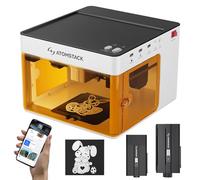 Atomstack P1 Grabadora Laser de Doble Módulo, Mini Cortadora Laser Portatil con Diodo Azul de 5W e Infrarrojo de 1,2W, App Atomstack Gratuita con Biblioteca de Diseños, Área Grabado 110x110mm