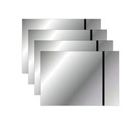 ATOMSTACK Placa de plástico de doble color, 4 unidades de 20 x 30 cm (12 x 8 pulgadas), grabado láser, color metal, placas acrílicas para carteles personales individuales, insignias, bricolaje (Mirror