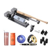 ATOMSTACK Portabrocas giratorio R8 Pro, unidad giratoria de precisión para esferas, cilindros y objetos irregulares, compatible con máquina de grabado P1/K2/A5/A10/A20 Pro, incluye pies de soporte