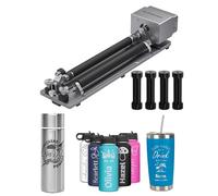 AtomStack R6 y H5 Kit de Rodillo Rotatorio y Base Elevada para Grabadora Láser P1, Soporte para Objetos Cilíndricos, para Grabar Termos, Botellas y Bates de Béisbol