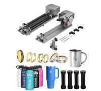 AtomStack R8 y H5 Kit de Mandril Rotatorio y Base Elevada para Grabadora Láser P1, Soporte para Objetos Cilíndricos y Anillos, para Grabar Pelotas de Béisbol y Esferas de Cristal