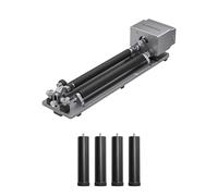 ATOMSTACK Swift 12W Grabadora Láser y R6 Rodillo Giratorio, Máquina de Corte Láser de Alta Precisión 0,01mm para Madera y Metal, 300x300mm, Rodillo para Grabar Vasos, Bolígrafos y Cilindros