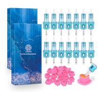 ATOMUS 20pcs Silicone Cover Tattoo Cartridge Needles 5pcs 1009M1 11M1 11RM 15RM for Tattoo Gun Pen Shader Pattern with 20pcs Heart Ink Cups for Pen Machine