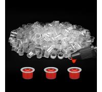 ATOMUS 300Pcs Tattoo Ink Cups Medium Size Disposable Ink Cups Tattoo Pigment Caps Holder Container Tattoo Supplies
