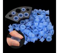 ATOMUS 300Pcs Tattoo Ink Cups Mixed Small Medium Large Size Disposable Ink Cups Tattoo Pigment Caps Holder Container Tattoo Supplies (M 300pcs Silicone)