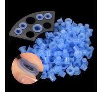 ATOMUS 300Pcs Tattoo Ink Cups Mixed Small Medium Large Size Disposable Ink Cups Tattoo Pigment Caps Holder Container Tattoo Supplies (S 300pcs Silicone)