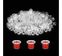 ATOMUS 300Pcs Tattoo Ink Cups Mixed Small Size Disposable Ink Cups Tattoo Pigment Caps Holder Container Tattoo Supplies